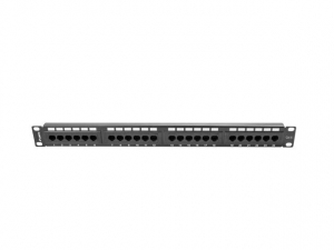 Lanberg Patch panel CAT6 24 PORT 1U 19" fekete (PPU6-1024-B)
