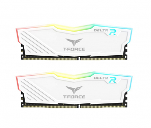 16GB 3600MHz DDR4 RAM Team Group T-Force Delta RGB White CL18 (2x8GB) (TF4D416G3600HC18JDC01)