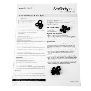 Startech.com Vented 1U 16" rack polc fekete (CABSHELF116V)