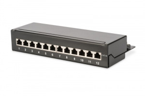 Digitus DN-91612SD-EA patch panel 12 port  CAT 6a árnyékolt LSA