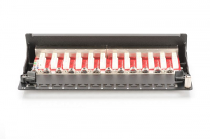 Digitus DN-91612SD-EA patch panel 12 port  CAT 6a árnyékolt LSA