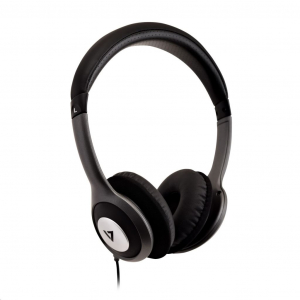 V7 Deluxe Stereo hangerőszabályzós fejhallgató fekete-szürke (HA520-2EP)