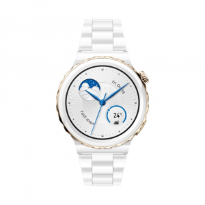 Huawei Watch GT 3 Pro Ceramic okosóra, Nanokristályos kerámia óratok, fehér kerámia szíj (55028824)