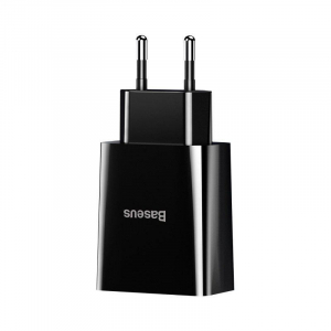 Baseus speed mini adapter, 2x USB, 2A, 10,5 W, fekete (CCFS-R01)