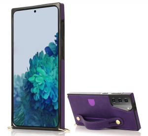 Szilikon telefonv&eacute;dő (k&ouml;zepesen &uuml;t&eacute;s&aacute;ll&oacute;, asztali tart&oacute; funkci&oacute;, bőrhat&aacute;s&uacute; h&aacute;tlap + k&eacute;zp&aacute;nt + v&aacute;llp&aacute;nt) LILA [Samsung Galaxy S21 Plus (SM-G996) 5G]