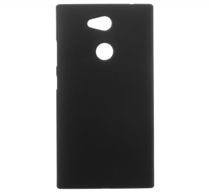 Műanyag telefonv&eacute;dő (gum&iacute;rozott) FEKETE [Sony Xperia L2 (H4311)]