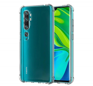 Szilikon telefonvédő (közepesen ütésálló, légpárnás sarok) ÁTLÁTSZÓ [Xiaomi Mi Note 10 Pro]