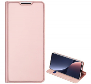 DUX DUCIS SKIN PRO tok álló, bőr hatású (FLIP, oldalra nyíló, bankkártya tartó, asztali tartó funkció) ROZÉARANY [Xiaomi 12 Pro]