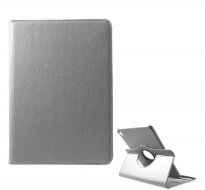 Tok álló, bőr hatású (FLIP, asztali tartó funkció, 360°-ban forgatható) EZÜST [Apple IPAD Pro 11 (2018)]