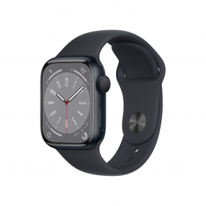 Apple Watch Series 8 GPS 41mm éjfekete alumínium tok, éjfekete sportszíj (MNP53CM/A)