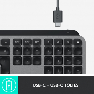 Logitech MX Keys Mac vezeték nélküli US billentyűzet (920-009558)