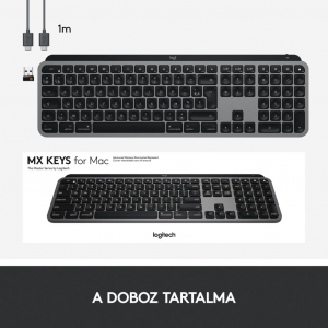 Logitech MX Keys Mac vezeték nélküli US billentyűzet (920-009558)