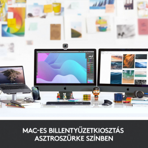 Logitech MX Keys Mac vezeték nélküli US billentyűzet (920-009558)