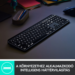 Logitech MX Keys Mac vezeték nélküli US billentyűzet (920-009558)