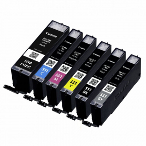 Canon PGI-550/CLI-551 PGBK/C/M/Y/BK/GY Multipack tintapatron  (6496B005)