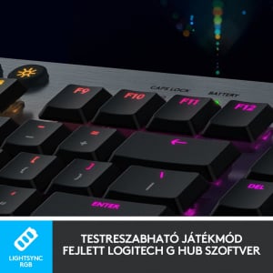 Logitech G815 LIGHTSYNC Amerikai nemzetközi Tactile Gamer billentyűzet fekete (920-008992)