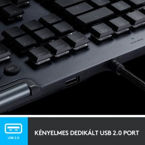 Logitech G815 LIGHTSYNC Amerikai nemzetközi Tactile Gamer billentyűzet fekete (920-008992)