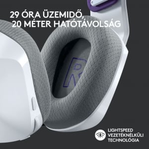 Logitech G733 vezeték nélküli gamer headset fehér (981-000883) 