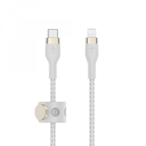 Belkin BOOST CHARGE PRO Flex USB-C - Lightning k&aacute;bel 2m feh&eacute;r (CAA011bt2MWH)