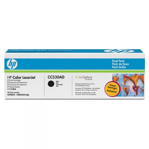 HP CC530AD fekete toner dupla csomag