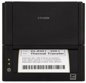 Citizen CL-E321 LAN/USB/RS232 cimkenyomtató fekete  (CLE321XEBXXX)