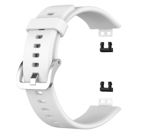 Pótszíj (szilikon, állítható, 20 mm) FEHÉR [Huawei Watch Fit]