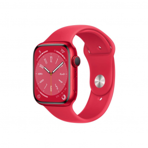 Apple Watch Series 8 GPS 45mm (PRODUCT)RED alumínium tok, (PRODUCT)RED sportszíj (MNP43CM/A)