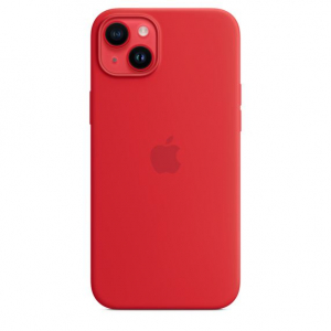 Apple MagSafe-rögzítésű iPhone 14 Plus szilikontok (PRODUCT)RED - piros (MPT63ZM/A)