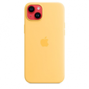 Apple MagSafe-rögzítésű iPhone 14 Plus szilikontok napsugár színű (MPTD3ZM/A)