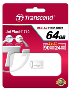 Pen Drive 64GB Transcend JetFlash 710 USB 3.0 ez&uuml;st (TS64GJF710S)