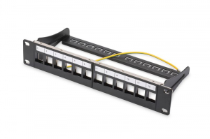 Digitus DN-91420 modular patch panel 12 port 1U 10" árnyékolt