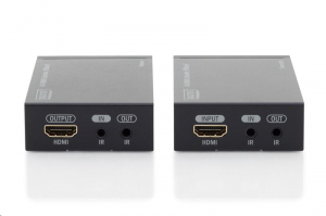 Digitus Extender HDMI HDBaseT -> 70m Cat.5e, 4096x2160p 4K UHD 3D, HDCP2.2, IR (szett) (DS-55500)