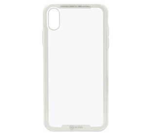 ROAR Glass Airframe telefonv&eacute;dő szilikon keret (BUMPER, k&ouml;zepesen &uuml;t&eacute;s&aacute;ll&oacute;, edzett &uuml;veg h&aacute;tlap) FEH&Eacute;R [Apple iPhone XS Max 6.5]