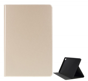Tok álló, bőr hatású (FLIP, oldalra nyíló, asztali tartó funkció, prémium) ARANY [Huawei MediaPad M6 10.8 LTE]