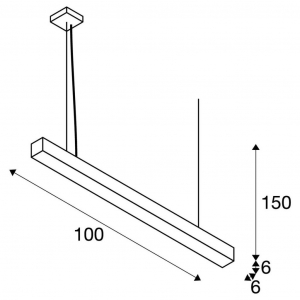 SLV Q-LINE ® LED-es függőlámpa Fixen beépített 14.1 W Fehér (1000926)