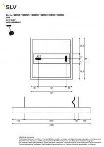 SLV Q-LINE ® LED-es függőlámpa Fixen beépített 14.1 W Fehér (1000926)
