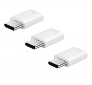SAMSUNG adapter (microUSB - Type-C, adatátvitel és töltés, 3db) FEHÉR (EE-GN930KWEG)
