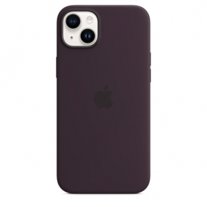 Apple MagSafe-rögzítésű iPhone 14 Plus szilikontok bodzabogyó színű (MPT93ZM/A)