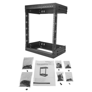 Startech.com 20" 12U nyitott fali rackszekrény fekete (RK12WALLOA)