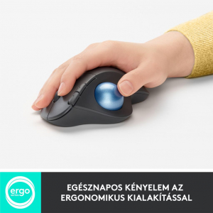 Logitech ERGO M575 vezeték nélküli hanyattegér grafitszürke (910-005872)