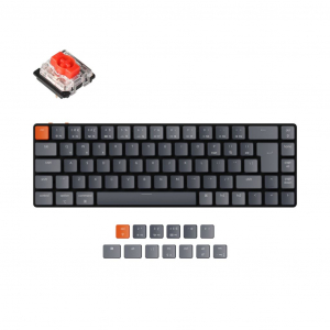 Keychron K7 ISO vezeték nélküli angol gaming Gateron Red mechanikus billentyűzet (K7-B1-UK)