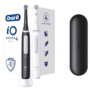 Braun Oral-B iO4 elektromos fogkefe fekete+fehér szett (10PO010376)
