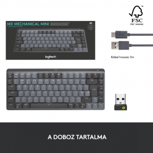 Logitech MX Mechanical Mini Tactile UK billentyűzet Graphite (920-010779)