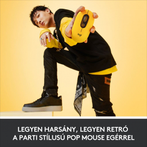 Logitech POP vezeték nélküli Bluetooth egér Blast - sárga-fekete (910-006546)