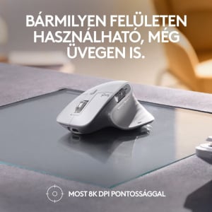 Logitech MX Master 3S Machez készült vezeték nélküli egér halványszürke (910-006572)