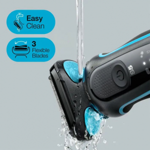 Braun Series 5 51-M4500cs Wet&Dry borotva töltőállvánnyal és 1 tartozékkal fekete-mentazöld