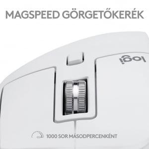 Logitech MX Master 3S Machez készült vezeték nélküli egér halványszürke (910-006572)