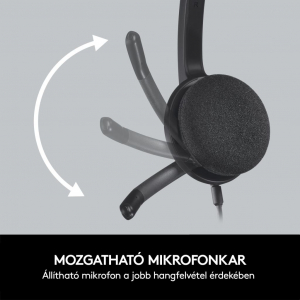 Logitech Headset H340 mikrofonos fejhallgató USB csatlakozó (981-000475 / 981-000509)