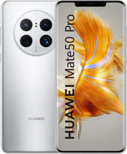 Huawei Mate 50 Pro 8/256GB Dual-Sim mobiltelefon ezüst (51097FTY)