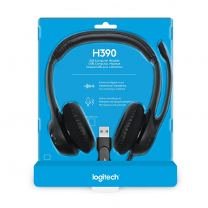 Logitech H390 zajszűrős USB mikrofonos fejhallgató (981-000406)